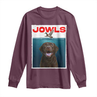 Chocolate Labrador Retriever Long Sleeve Shirt Funny Jowls Horror Dog Poster - Wonder Print Shop