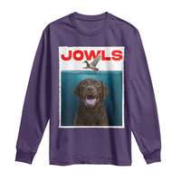 Chocolate Labrador Retriever Long Sleeve Shirt Funny Jowls Horror Dog Poster - Wonder Print Shop