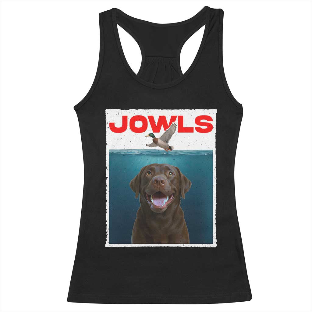 Chocolate Labrador Retriever Racerback Tank Top Funny Jowls Horror Dog Poster - Wonder Print Shop