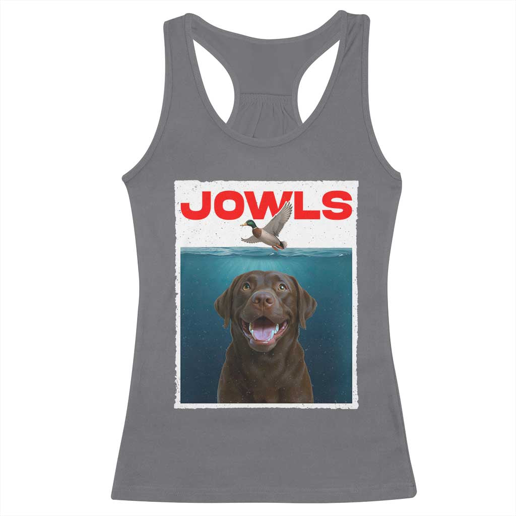 Chocolate Labrador Retriever Racerback Tank Top Funny Jowls Horror Dog Poster - Wonder Print Shop