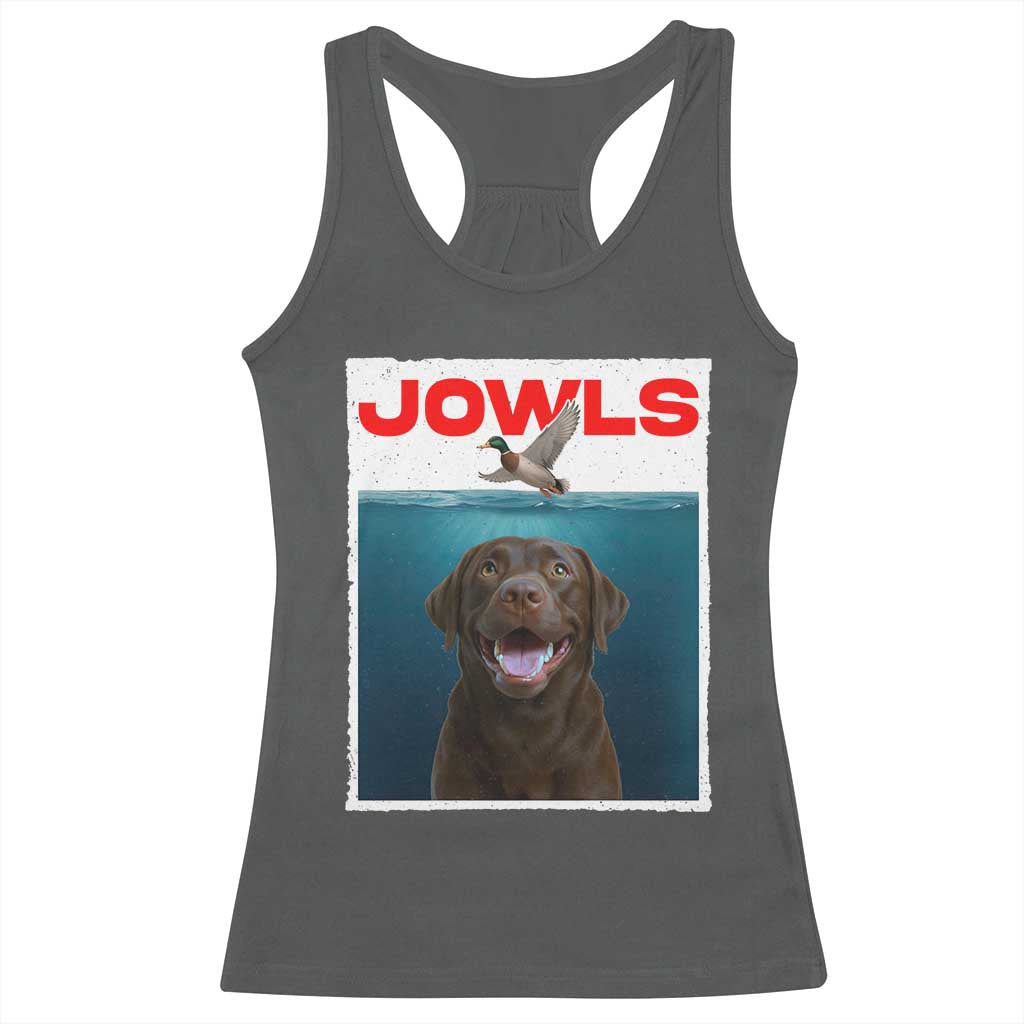 Chocolate Labrador Retriever Racerback Tank Top Funny Jowls Horror Dog Poster - Wonder Print Shop