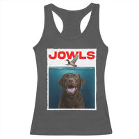 Chocolate Labrador Retriever Racerback Tank Top Funny Jowls Horror Dog Poster - Wonder Print Shop