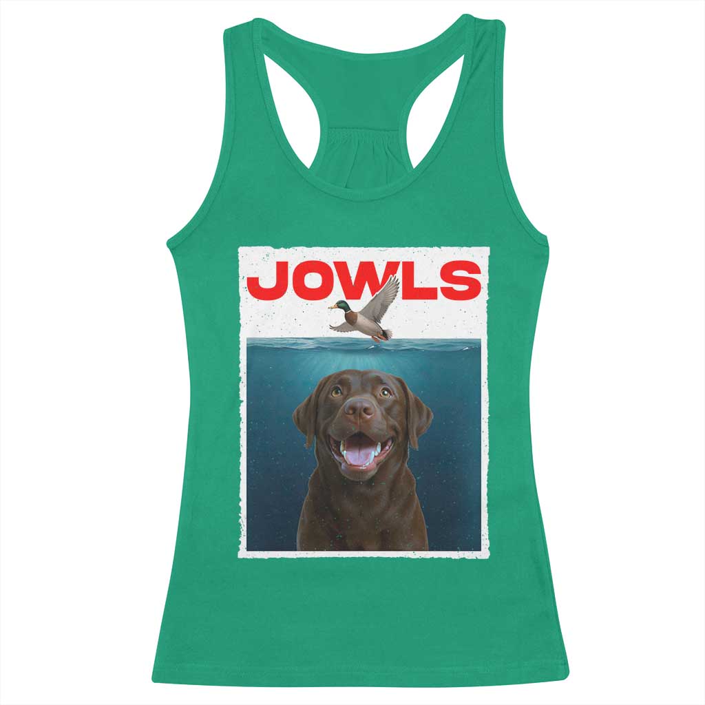 Chocolate Labrador Retriever Racerback Tank Top Funny Jowls Horror Dog Poster - Wonder Print Shop