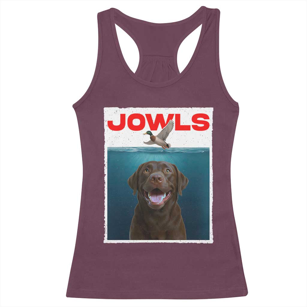 Chocolate Labrador Retriever Racerback Tank Top Funny Jowls Horror Dog Poster - Wonder Print Shop