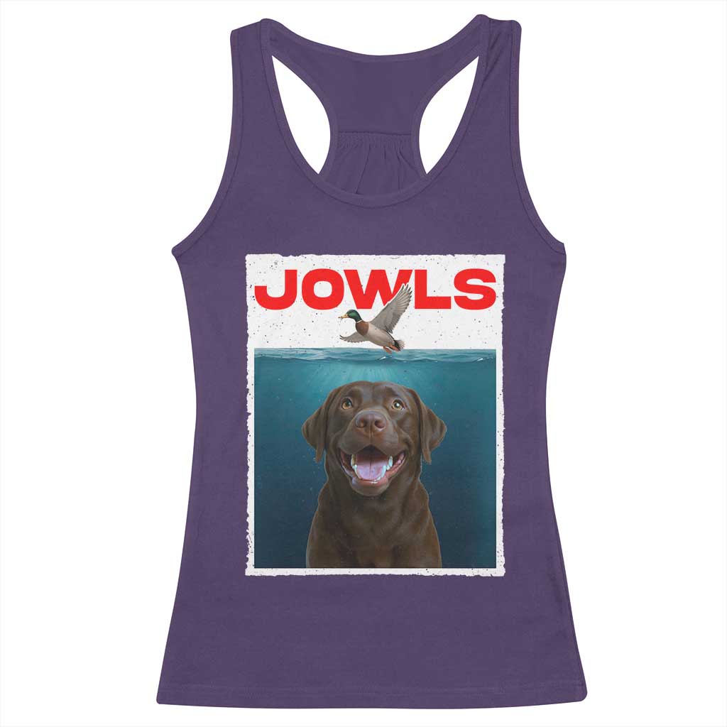 Chocolate Labrador Retriever Racerback Tank Top Funny Jowls Horror Dog Poster - Wonder Print Shop