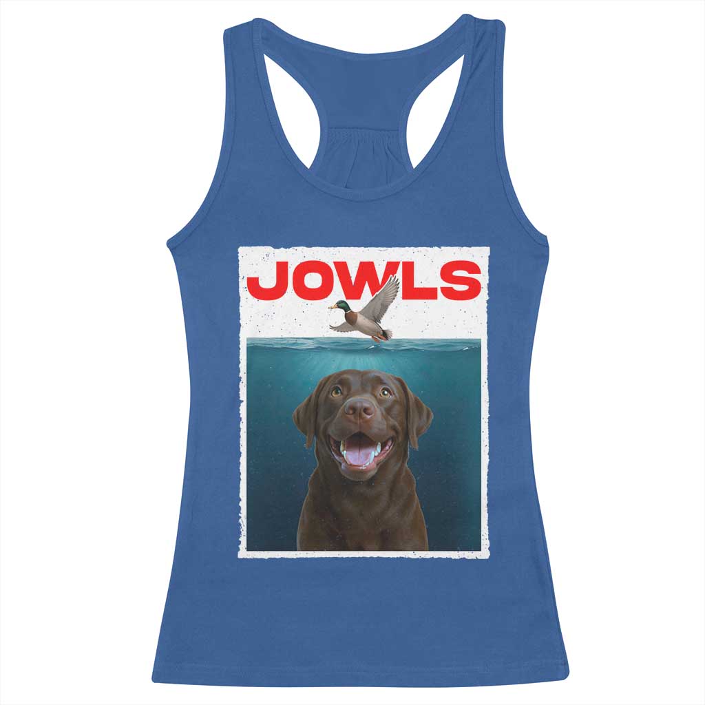 Chocolate Labrador Retriever Racerback Tank Top Funny Jowls Horror Dog Poster - Wonder Print Shop