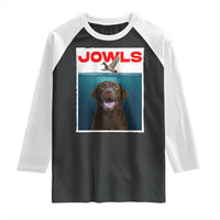 Chocolate Labrador Retriever Raglan Shirt Funny Jowls Horror Dog Poster - Wonder Print Shop
