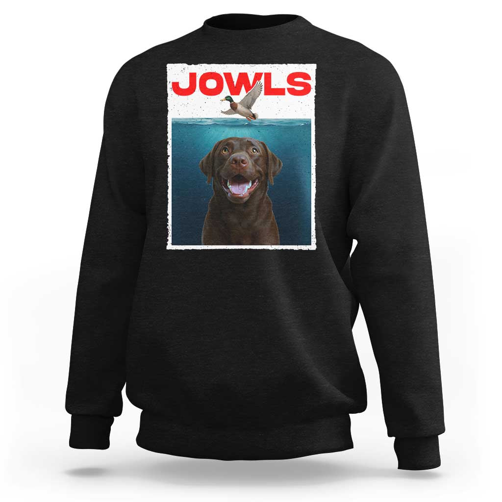 Chocolate Labrador Retriever Sweatshirt Funny Jowls Horror Dog Poster - Wonder Print Shop
