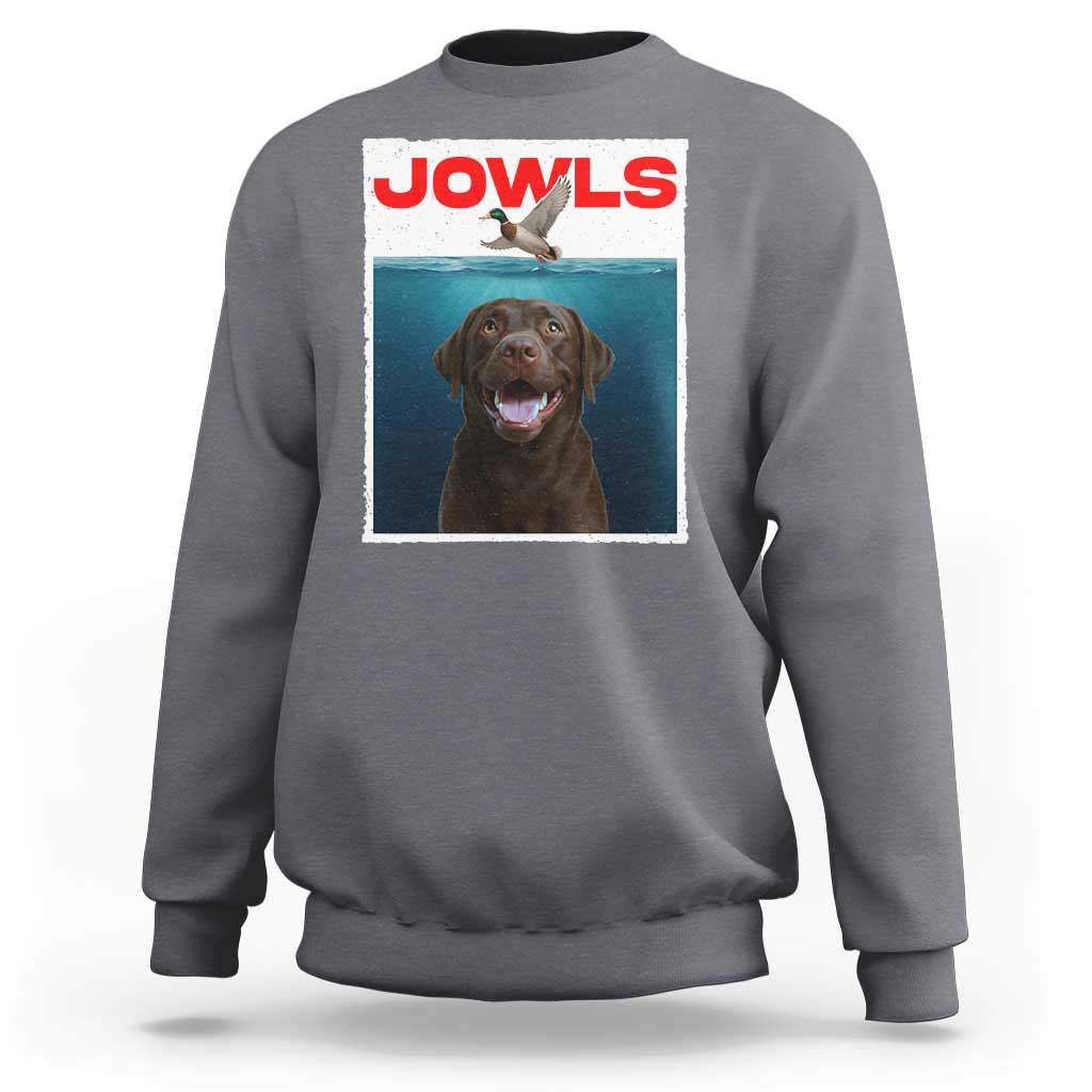 Chocolate Labrador Retriever Sweatshirt Funny Jowls Horror Dog Poster - Wonder Print Shop