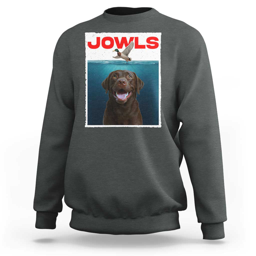 Chocolate Labrador Retriever Sweatshirt Funny Jowls Horror Dog Poster - Wonder Print Shop