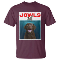 Chocolate Labrador Retriever T Shirt Funny Jowls Horror Dog Poster - Wonder Print Shop