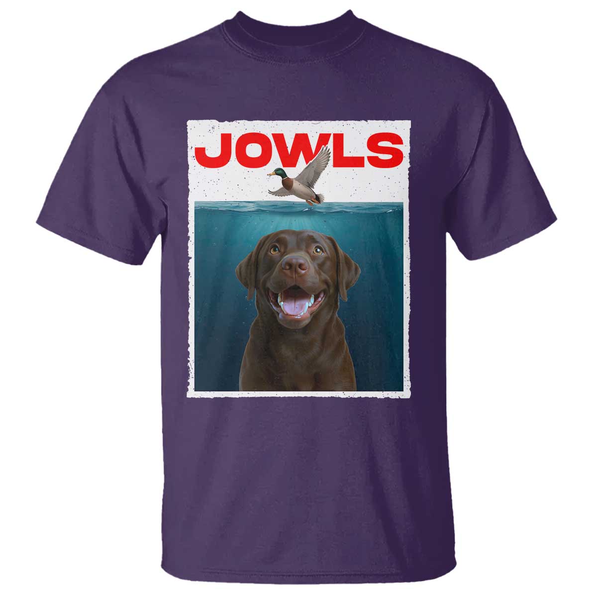 Chocolate Labrador Retriever T Shirt Funny Jowls Horror Dog Poster - Wonder Print Shop