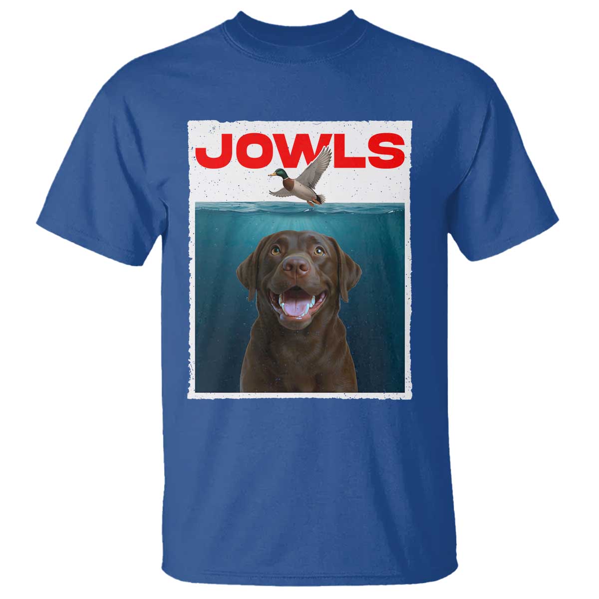 Chocolate Labrador Retriever T Shirt Funny Jowls Horror Dog Poster - Wonder Print Shop