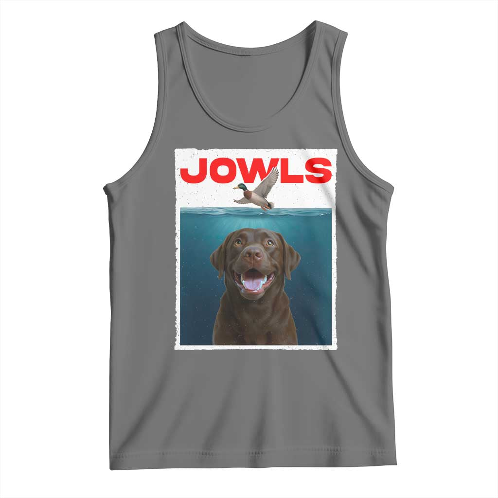 Chocolate Labrador Retriever Tank Top Funny Jowls Horror Dog Poster - Wonder Print Shop