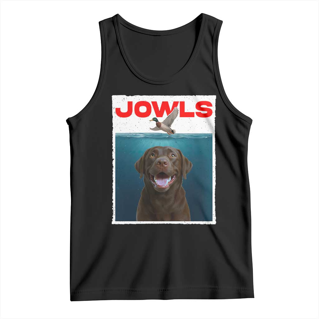 Chocolate Labrador Retriever Tank Top Funny Jowls Horror Dog Poster - Wonder Print Shop