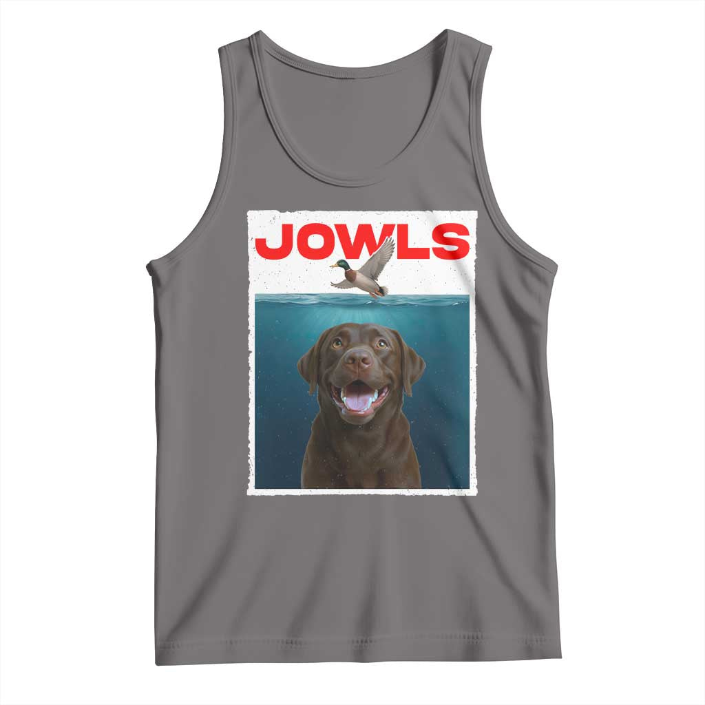 Chocolate Labrador Retriever Tank Top Funny Jowls Horror Dog Poster - Wonder Print Shop