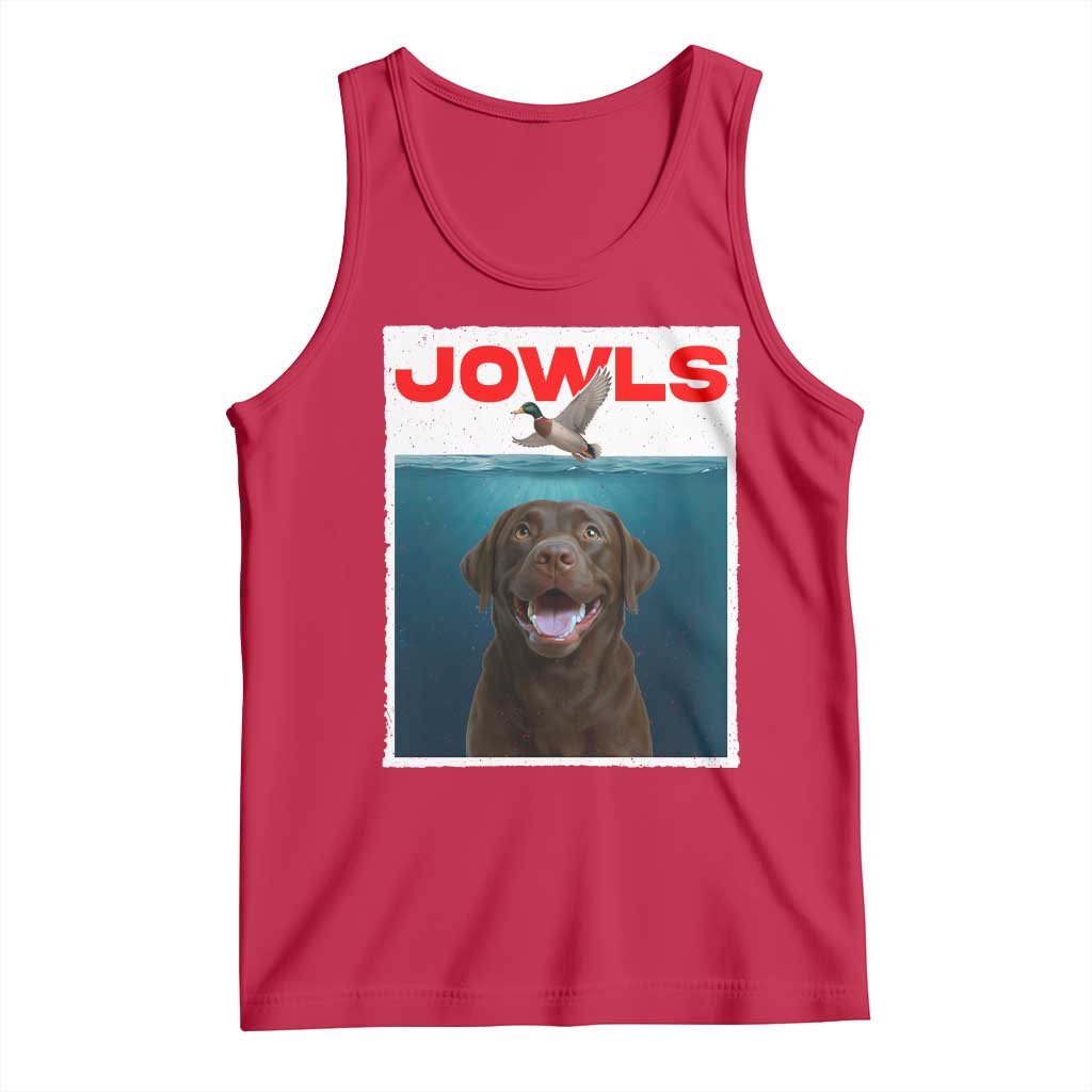 Chocolate Labrador Retriever Tank Top Funny Jowls Horror Dog Poster - Wonder Print Shop
