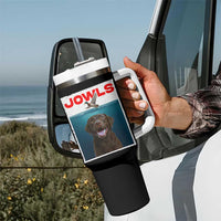 Chocolate Labrador Retriever Tumbler With Handle Funny Jowls Horror Dog Poster - Wonder Print Shop