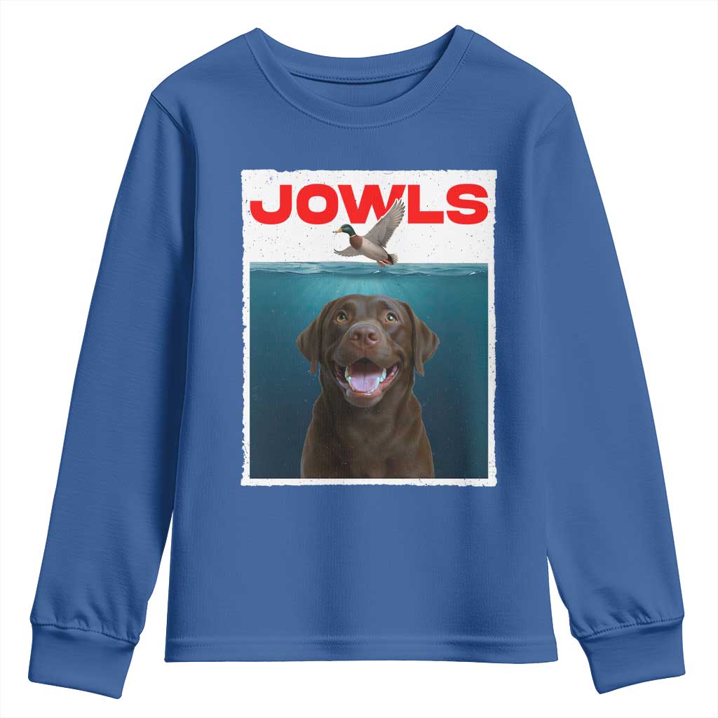 Chocolate Labrador Retriever Youth Sweatshirt Funny Jowls Horror Dog Poster - Wonder Print Shop