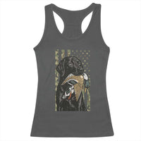 Patriotic Black Lab Racerback Tank Top Hunting Dog American Flag Camo Gift - Wonder Print Shop