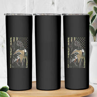 Patriotic Black Lab Skinny Tumbler Hunting Dog American Flag Camo Gift - Wonder Print Shop
