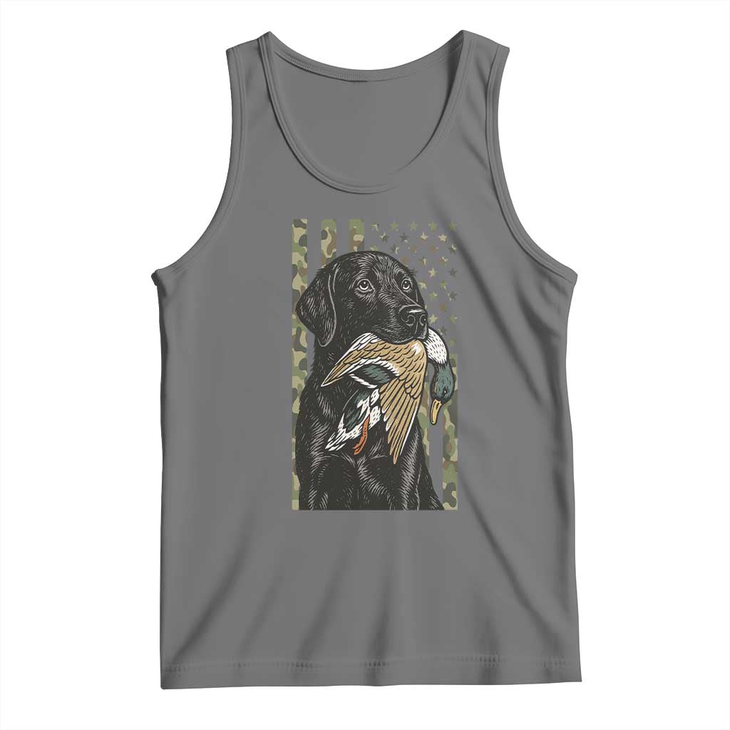 Patriotic Black Lab Tank Top Hunting Dog American Flag Camo Gift - Wonder Print Shop