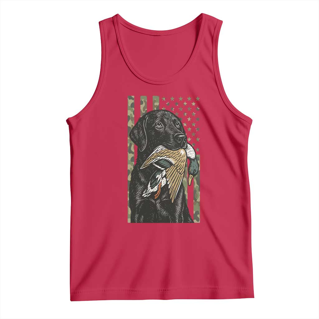 Patriotic Black Lab Tank Top Hunting Dog American Flag Camo Gift - Wonder Print Shop