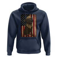Black Labrador Hoodie Hunting American Flag Dog Lover Gift - Wonder Print Shop
