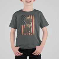 Black Labrador T Shirt For Kid Hunting American Flag Dog Lover Gift - Wonder Print Shop