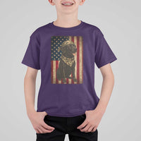 Black Labrador T Shirt For Kid Hunting American Flag Dog Lover Gift - Wonder Print Shop