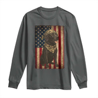 Black Labrador Long Sleeve Shirt Hunting American Flag Dog Lover Gift - Wonder Print Shop