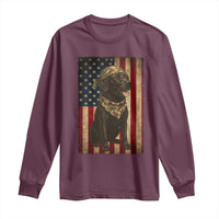 Black Labrador Long Sleeve Shirt Hunting American Flag Dog Lover Gift - Wonder Print Shop