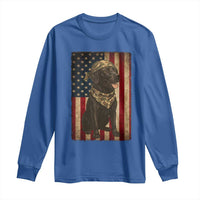 Black Labrador Long Sleeve Shirt Hunting American Flag Dog Lover Gift - Wonder Print Shop