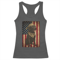 Black Labrador Racerback Tank Top Hunting American Flag Dog Lover Gift - Wonder Print Shop