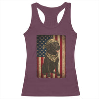 Black Labrador Racerback Tank Top Hunting American Flag Dog Lover Gift - Wonder Print Shop