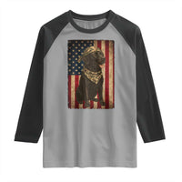 Black Labrador Raglan Shirt Hunting American Flag Dog Lover Gift - Wonder Print Shop