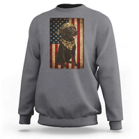 Black Labrador Sweatshirt Hunting American Flag Dog Lover Gift - Wonder Print Shop