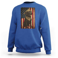 Black Labrador Sweatshirt Hunting American Flag Dog Lover Gift - Wonder Print Shop