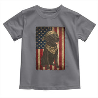 Black Labrador Toddler T Shirt Hunting American Flag Dog Lover Gift - Wonder Print Shop