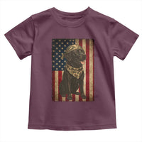 Black Labrador Toddler T Shirt Hunting American Flag Dog Lover Gift - Wonder Print Shop