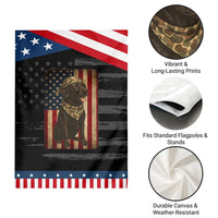 Black Labrador Garden Flag Hunting American Flag Dog Lover Gift
