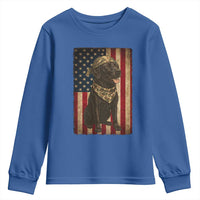 Black Labrador Youth Sweatshirt Hunting American Flag Dog Lover Gift - Wonder Print Shop