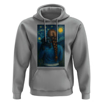 Starry Night Art Parody Hoodie Girl And Labrador Retriever Dog Mom Gift - Wonder Print Shop