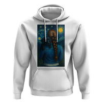Starry Night Art Parody Hoodie Girl And Labrador Retriever Dog Mom Gift - Wonder Print Shop