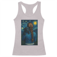 Starry Night Art Parody Racerback Tank Top Girl And Labrador Retriever Dog Mom Gift - Wonder Print Shop