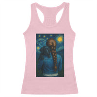 Starry Night Art Parody Racerback Tank Top Girl And Labrador Retriever Dog Mom Gift - Wonder Print Shop