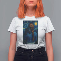Starry Night Art Parody T Shirt For Women Girl And Labrador Retriever Dog Mom Gift - Wonder Print Shop