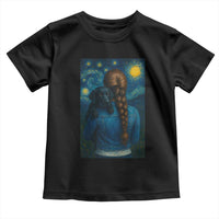 Starry Night Art Parody Toddler T Shirt Girl And Labrador Retriever Dog Mom Gift - Wonder Print Shop