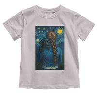 Starry Night Art Parody Toddler T Shirt Girl And Labrador Retriever Dog Mom Gift - Wonder Print Shop