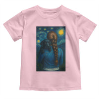 Starry Night Art Parody Toddler T Shirt Girl And Labrador Retriever Dog Mom Gift - Wonder Print Shop